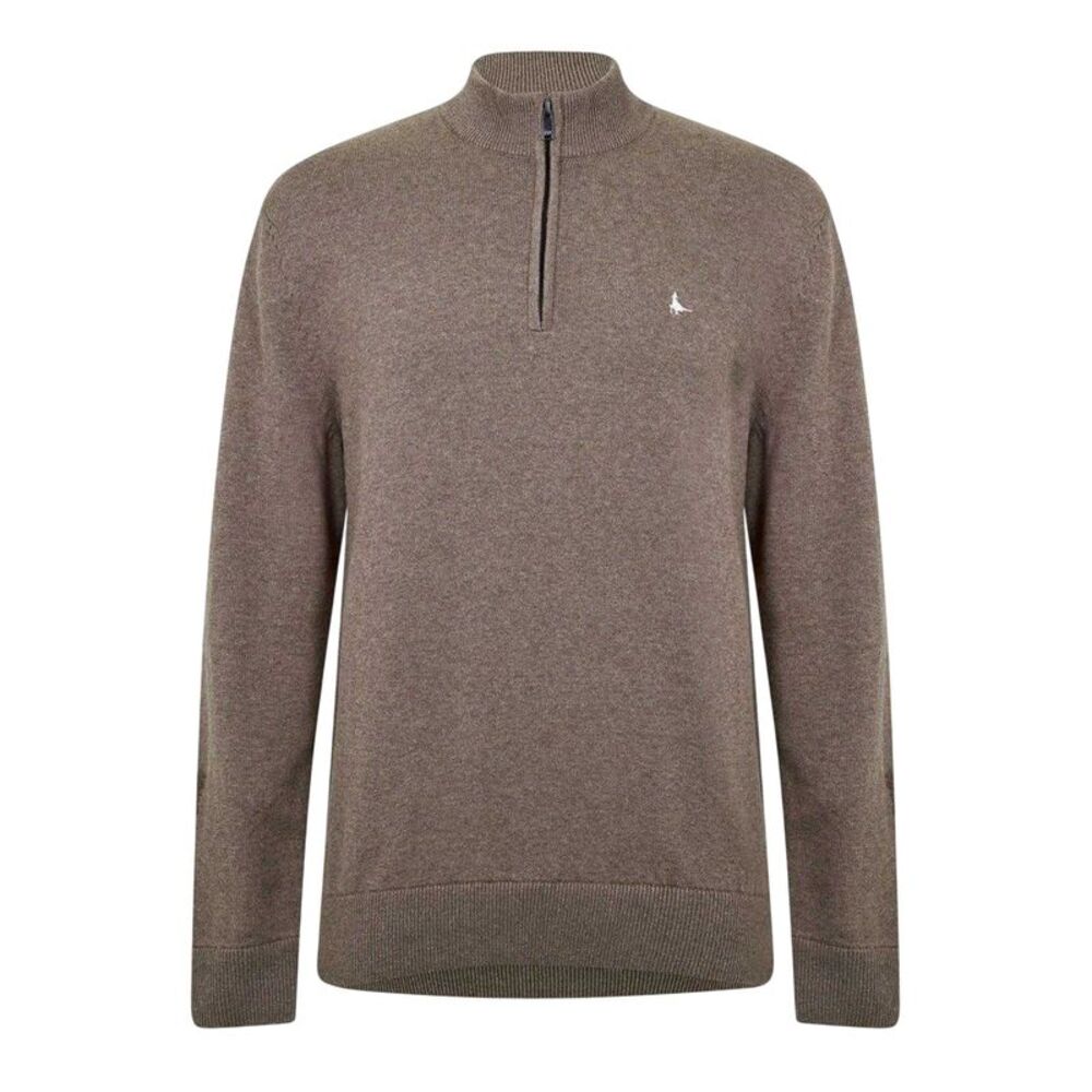 Jack Wills Mens Funnel Neck Sweater / Brown Marl